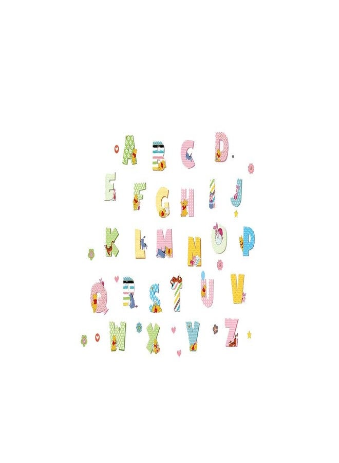 Futaba Cute Animal Cartoon Pooh Alphabets Sticker - Image 1